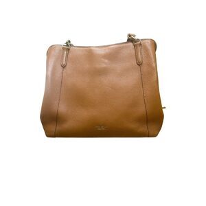 Kate Spade New York Leila Brown Leather Shoulder Bag With Gold Accents